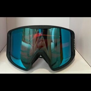 Oakley Line Miner Snow Goggles with Reflective Blue Lens